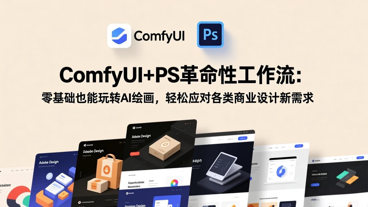 ComfyUI+PS革命性工作流：零基础也能玩转AI绘画，轻松应对各类商业设计新需求-铜臭网