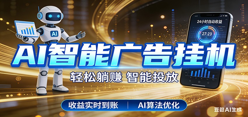 智能广告挂机新时代，利用碎片化时间实现稳定被动收益，AI帮你持续盈利-铜臭网