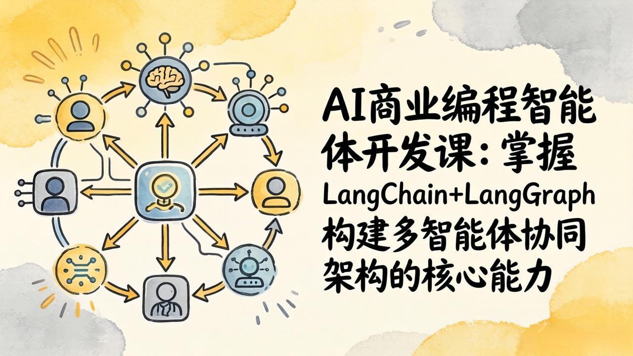 AI商业编程智能体开发课:掌握LangChain+LangGraph构建多智能体协同架构的核心能力-铜臭网