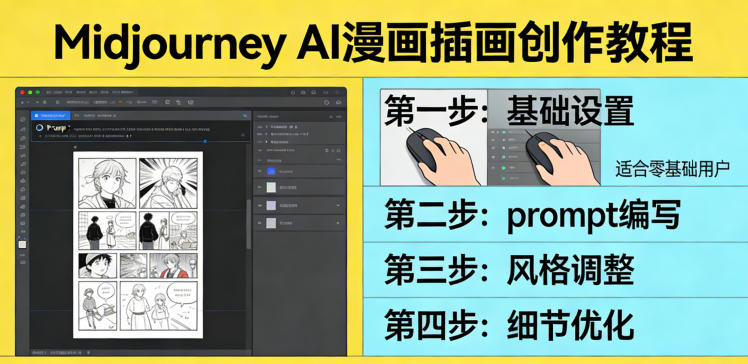 利用Midjourney AI人工智能轻松创作漫画插画教程，零基础创作完整漫画插画-铜臭网