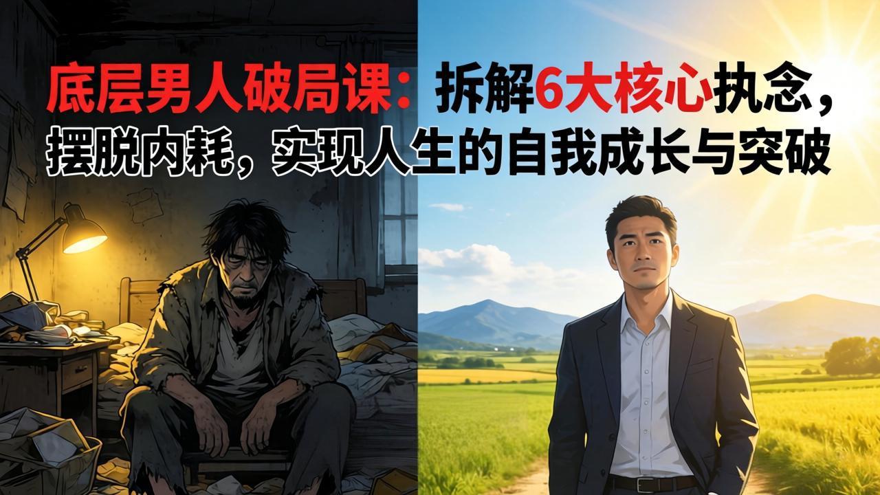 付费文章：底层男人破局课：拆解 6 大核心执念，摆脱内耗，实现人生的自我成长与突破-铜臭网