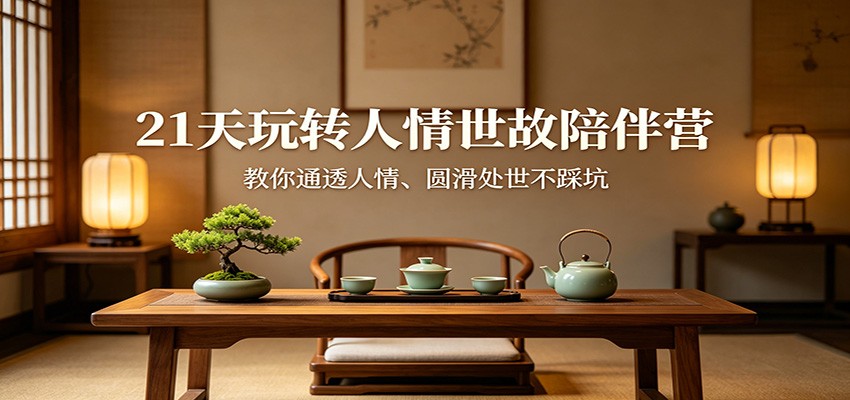 21天玩转人情世故陪伴营：教你通透人情、圆滑处世不踩坑-铜臭网