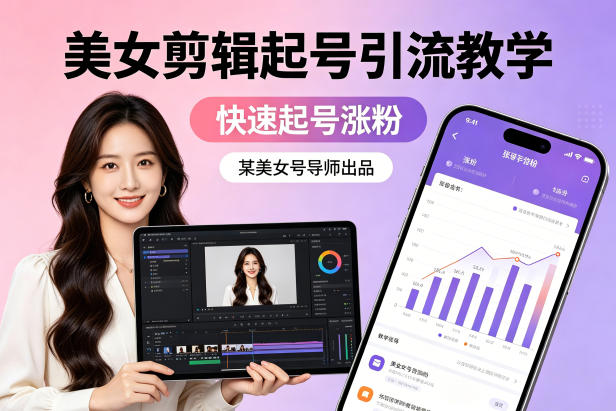 某美女号导师出品：美女剪辑起号引流教学，快速起号涨粉-铜臭网