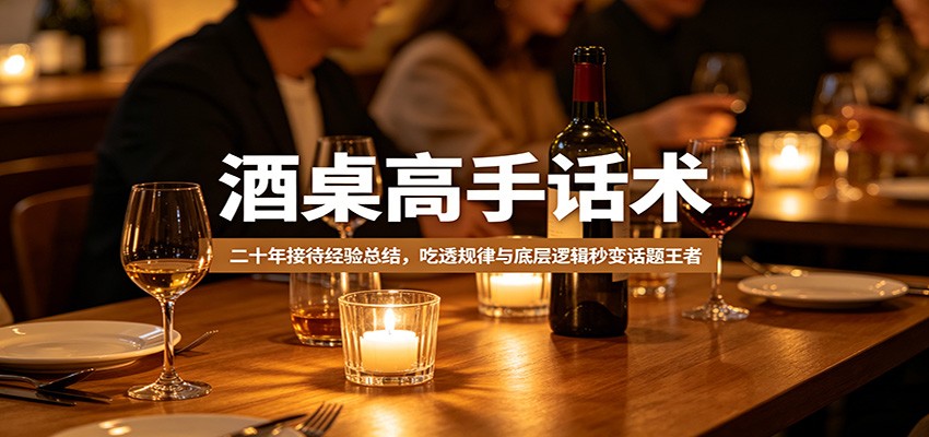酒桌高手话术：二十年接待经验总结，吃透规律与底层逻辑秒变话题王者-铜臭网