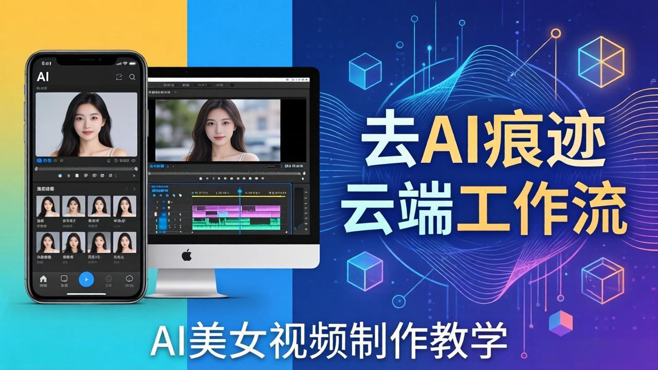 AI美女视频制作教学：去AI痕迹，云端工作流出图，手机电脑均可，不需要配置-铜臭网