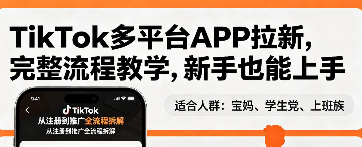 TikTok多平台APP拉新，完整流程教学，新手也能上手，轻松出海搞美金-铜臭网