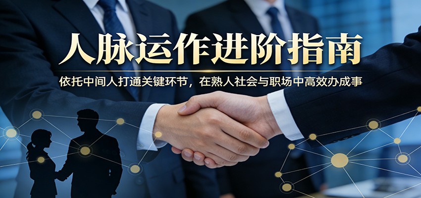 付费文章：人脉运作进阶指南，依托中间人打通关键环节，在熟人社会与职场中高效办成事-铜臭网