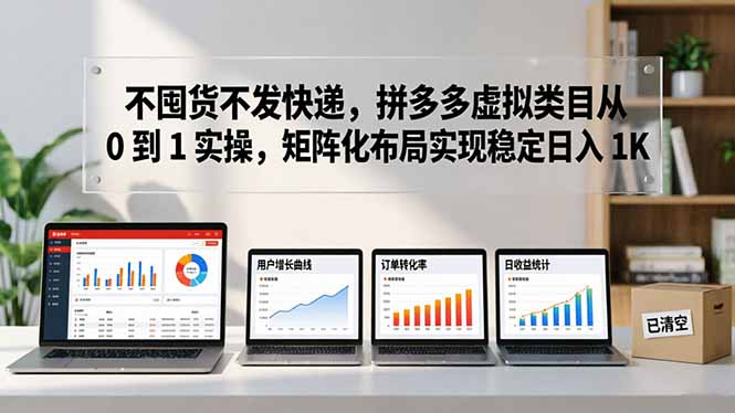 不囤货不发快递，拼多多虚拟类目从 0 到 1 实操，矩阵化布局实现稳定日入 1K-铜臭网