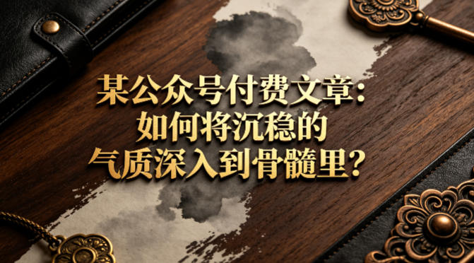 某公众号付费文章：如何将沉稳的气质深入到骨髓里？-铜臭网