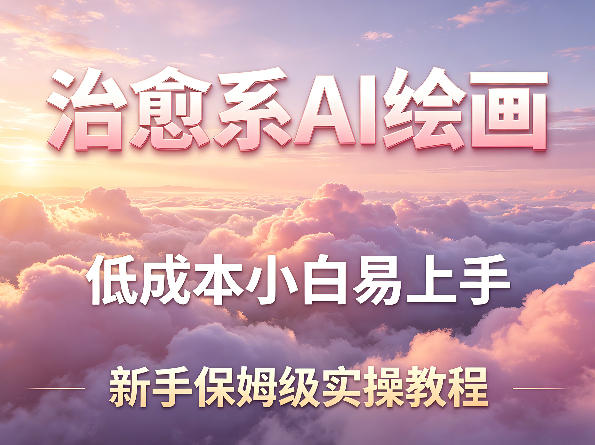 治愈系AI绘画提示词项目,低成本小白易上手,每天10分钟,新手保姆级实操教程-铜臭网