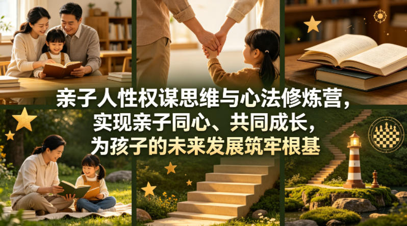 亲子人性权谋思维与心法修炼营，实现亲子同心、共同成长，为孩子的未来发展筑牢根基【音频】-铜臭网