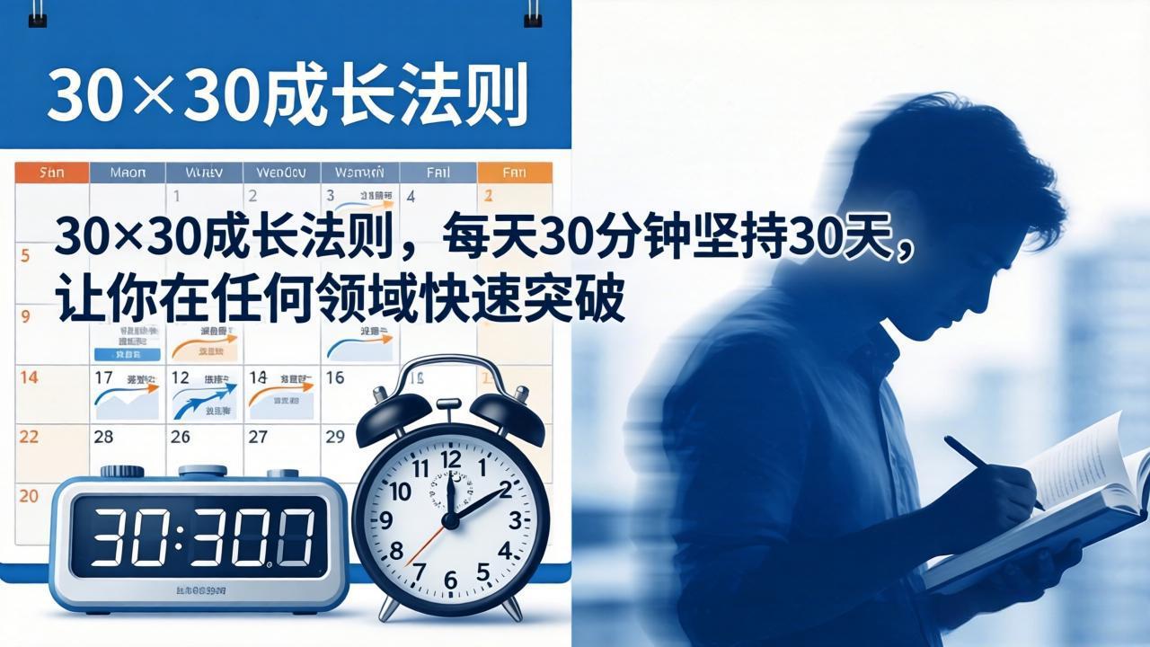 付费文章：30×30成长法则，每天30分钟坚持30天，让你在任何领域快速突破-铜臭网