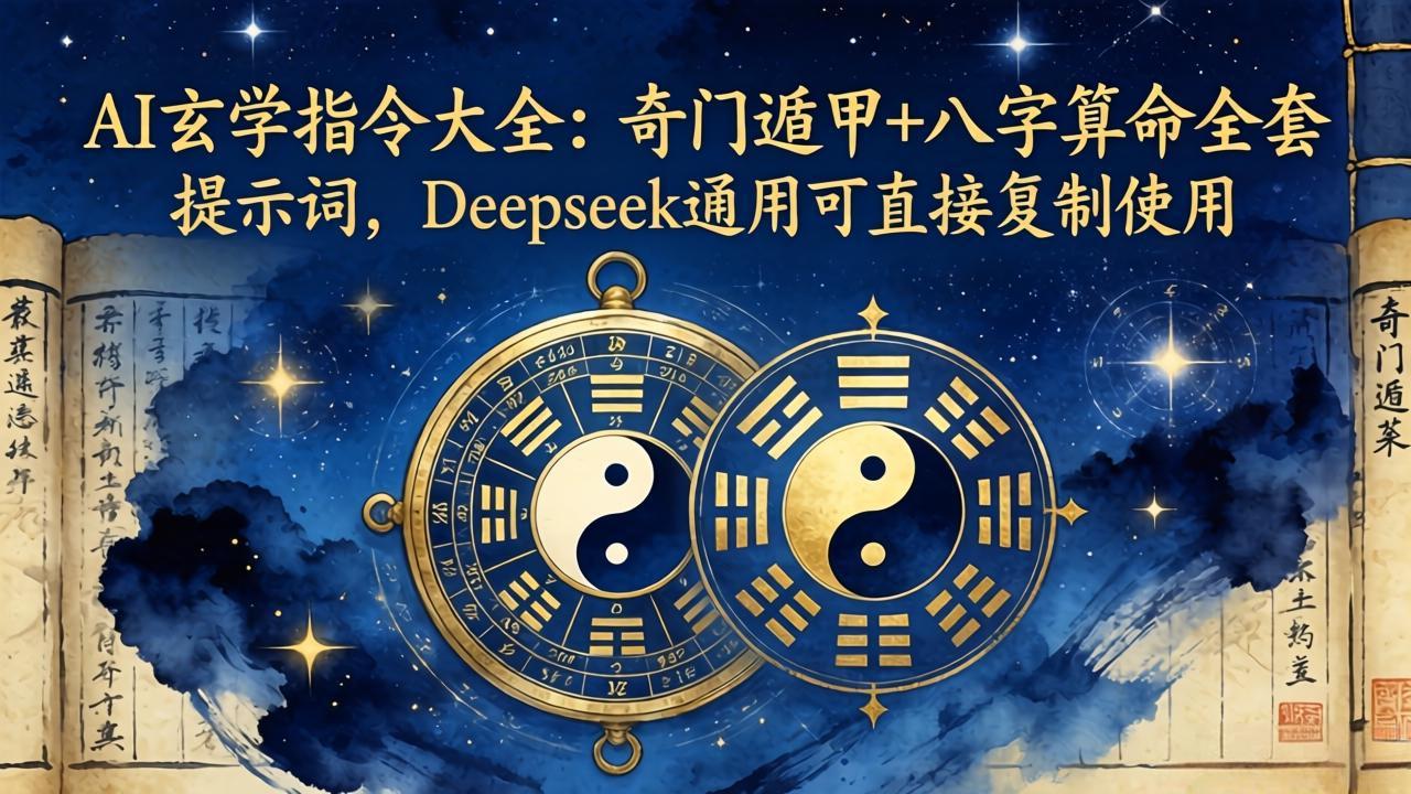 AI玄学指令大全：奇门遁甲+八字算命全套提示词，Deepseek通用可直接复制使用-铜臭网