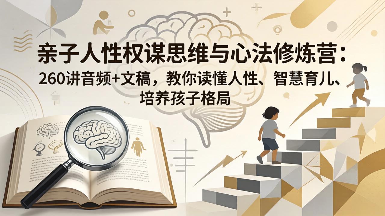 亲子人性权谋思维与心法修炼营：260讲音频+文稿，教你读懂人性、智慧育儿、培养孩子格局-铜臭网