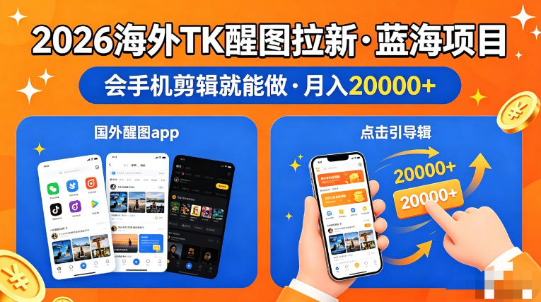 图出海拉新，全网火爆风口项目，只要会简单手机剪辑，轻松上手，当天见收益，日入四位数【揭秘】-铜臭网