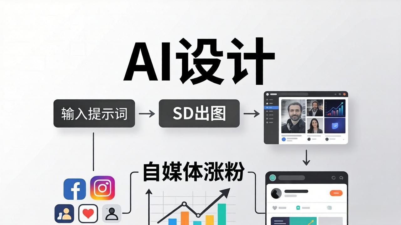 人人都是AI设计师：SD出图+自媒体涨粉一站教学，告别图文素材焦虑，AI设计让你轻松避开内卷-铜臭网
