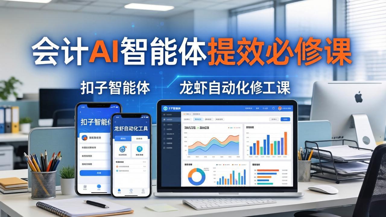 财务会计AI智能体提效必修课：扣子智能体+龙虾自动化+报表分析，一站式提升财务工作效率-铜臭网