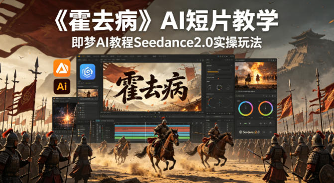 《霍去病》AI短片教学，即梦AI教程Seedance2.0实操玩法-铜臭网