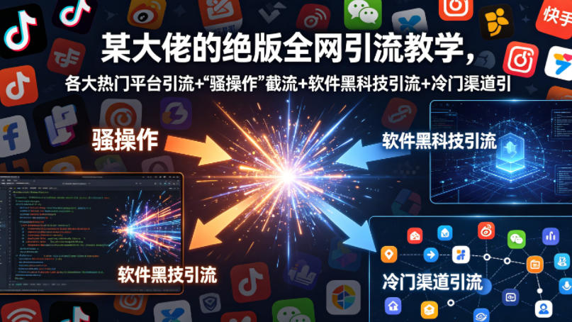 某大佬的绝版全网引流教学，各大热门平台引流+-铜臭网