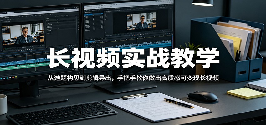 长视频实战教学，从选题构思到剪辑导出，手把手教你做出高质感可变现长视频-铜臭网