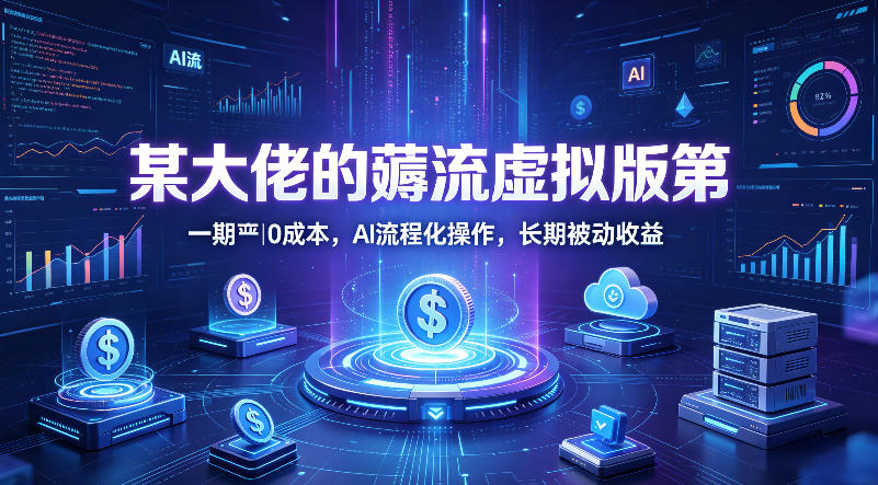 某大佬的薅流虚拟版第一期丨0成本，AI流程化操作，长期被动收益-铜臭网