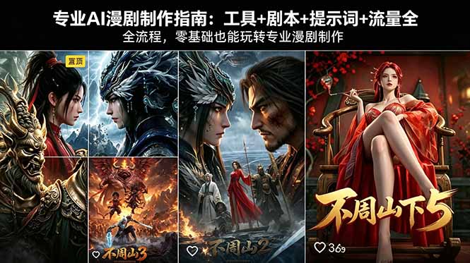专业AI漫剧制作指南：工具+剧本+提示词+流量全流程，零基础也能玩转专业漫剧制作-铜臭网