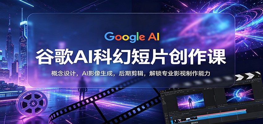 谷歌AI科幻短片创作课：概念设计，AI影像生成，后期剪辑，解锁专业影视制作能力-铜臭网
