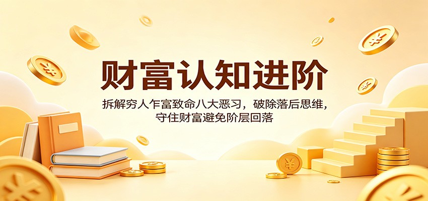 财富认知进阶：拆解穷人乍富致命八大恶习，破除落后思维，守住财富避免阶层回落-铜臭网