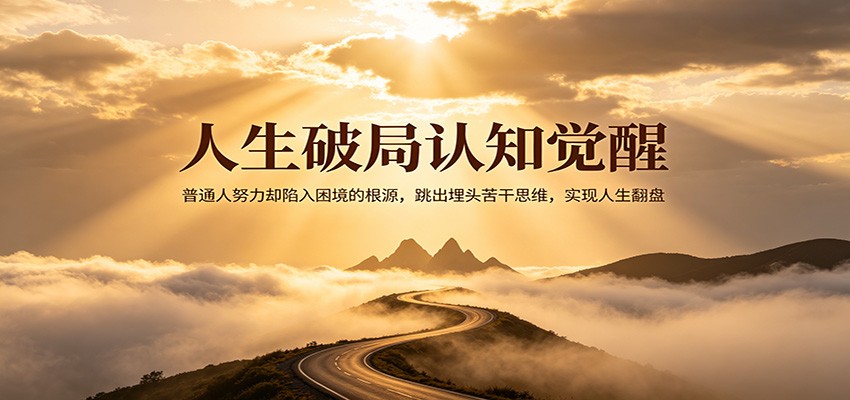 人生破局认知觉醒，普通人努力却陷入困境的根源，跳出埋头苦干思维，实现人生翻盘-铜臭网