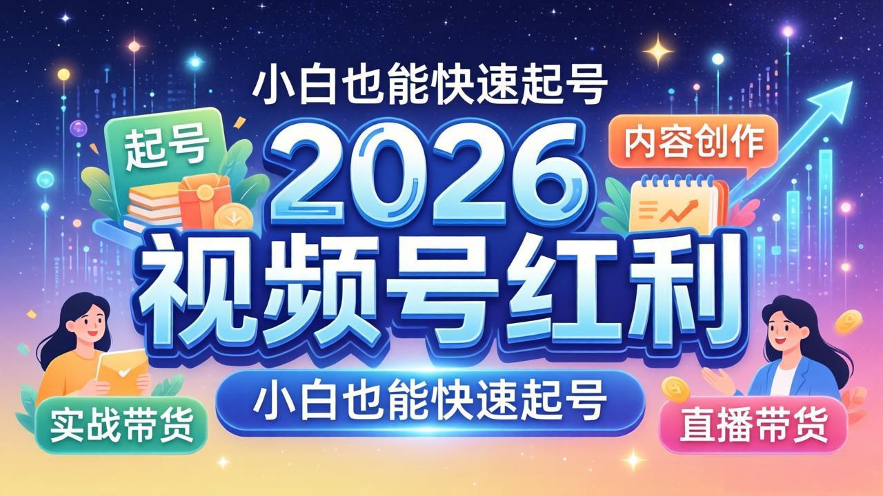 2026视频号红利实战营，大佬亲授起号、内容、直播、IP、投流、私域、矩阵全套落地打法-铜臭网