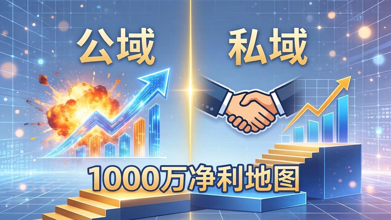 公域玩命出爆款，私域悄悄做成交：这套AI内训课，2026给你打通1000万净利的地图-铜臭网