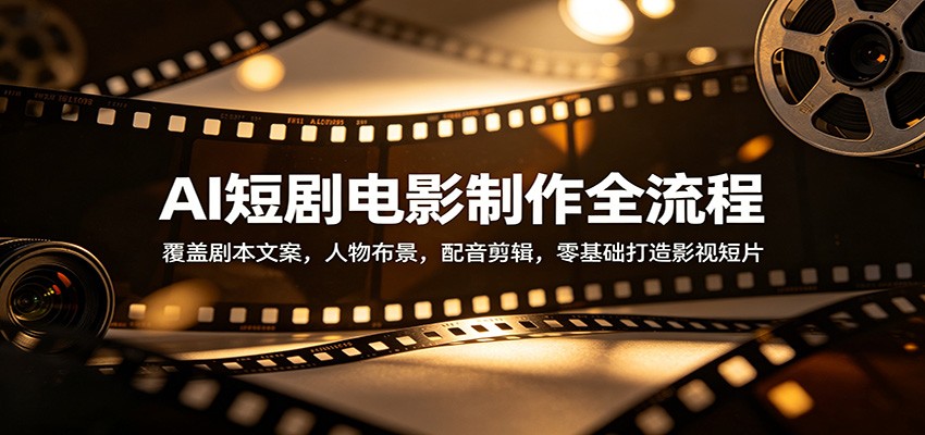 AI短剧电影制作全流程：覆盖剧本文案，人物布景，配音剪辑，零基础打造影视短片-铜臭网