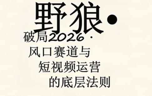 野狼团队·多平台实操运营课，覆盖AI口播、服装、好物、漫剪等热门玩法(更新4月29日)-铜臭网