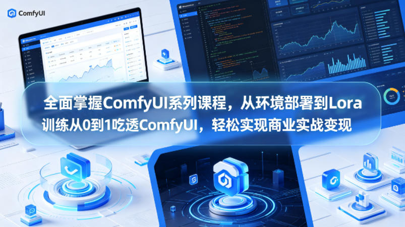 全面掌握ComfyUI系列课程，从环境部署到Lora训练从0到1吃透ComfyUI，轻松实现商业实战变现-铜臭网