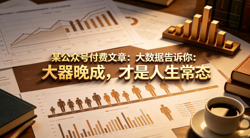 某公众号付费文章：大数据告诉你：大器晚成，才是人生常态-铜臭网