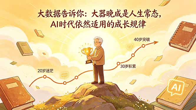 付费文章：大数据告诉你：大器晚成是人生常态，AI 时代依然适用的成长规律-铜臭网