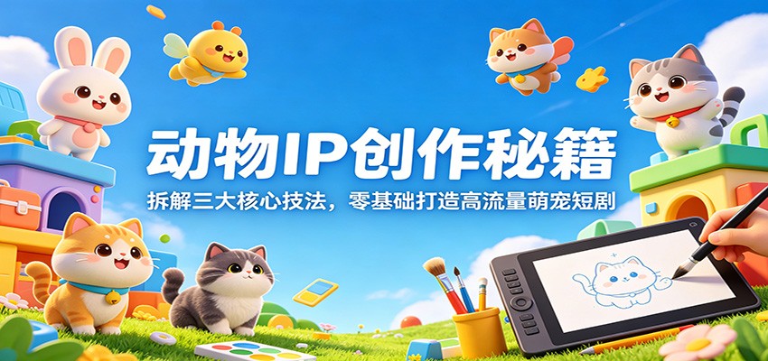 动物IP创作秘籍:拆解三大核心技法,零基础打造高流量萌宠短剧-铜臭网