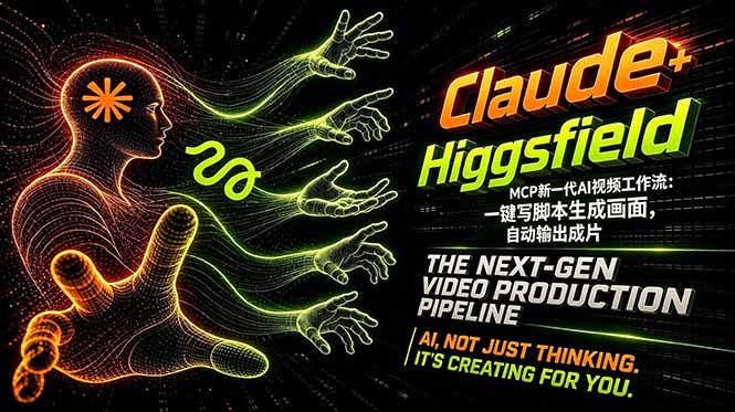 Claude+Higgsfield MCP新一代AI视频工作流：一键写脚本生成画面，自动输出成片-铜臭网