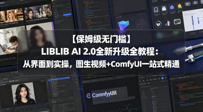 【保姆级无门槛】LIBLIB AI 2.0全新升级全教程：从界面到实操，图生视频+ComfyUI一站式精通-铜臭网