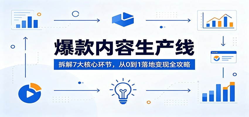 爆款内容生产线:拆解7大核心环节,从0到1落地变现全攻略-铜臭网