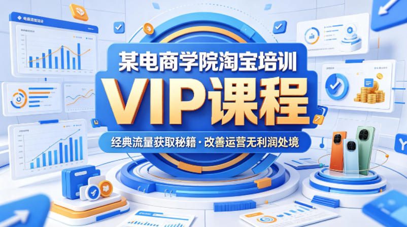 某电商学院淘宝培训VIP课程，各种经典有用的流量获取秘籍，改善运营产品没利润的处境(2026年5月)-铜臭网