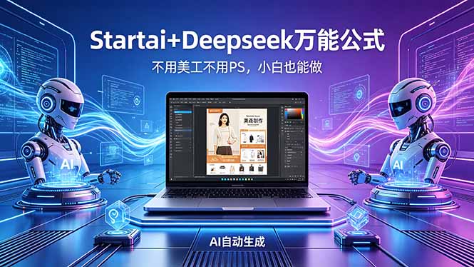 AI自动做电商详情页：Startai+Deepseek万能公式，不用美工不用PS，小白也能做-铜臭网