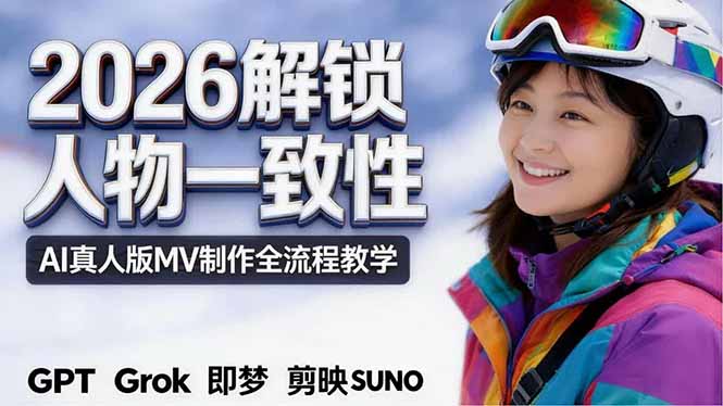2026独创解锁人物一致性：AI真人版MV制作，不讲空话，不拼概念，全流程实操-铜臭网