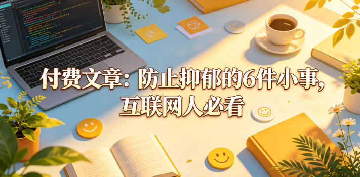 付费文章：防止抑郁的6件小事，互联网人必看！-铜臭网