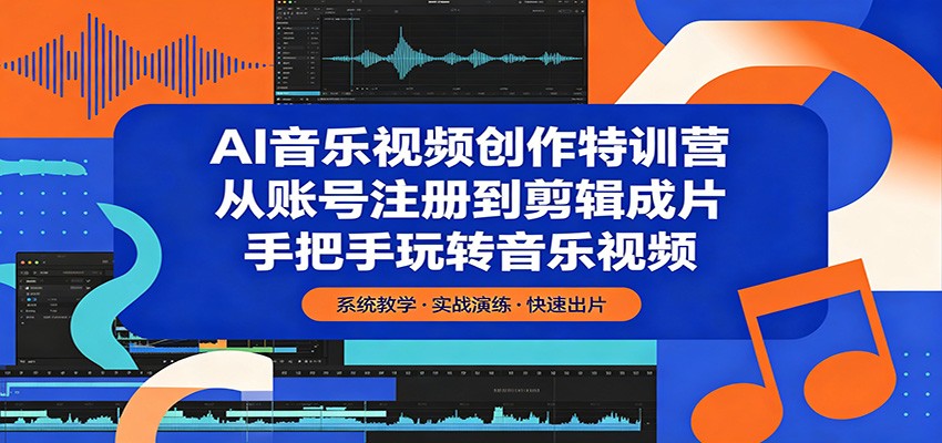 AI音乐视频创作特训营：从账号注册到剪辑成片，手把手玩转音乐视频-铜臭网