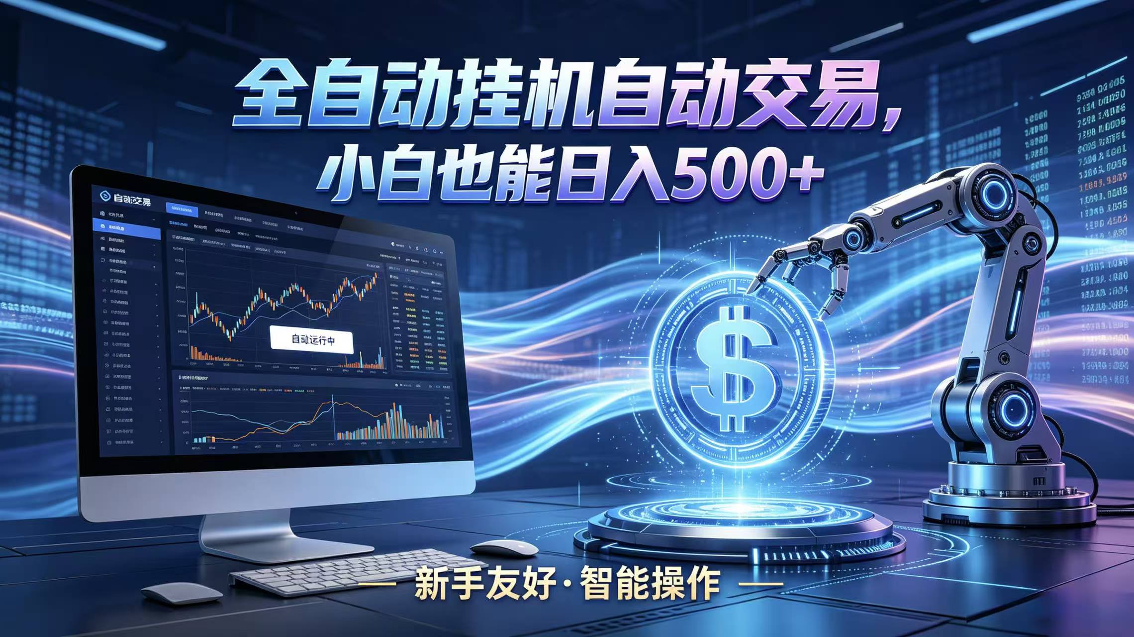 全新智能化交易助手，傻瓜式操作，小白也能快速上手，轻松实现日入500+-铜臭网