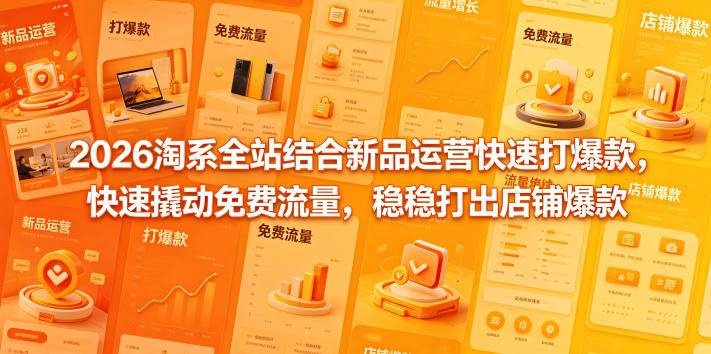 2026淘系全站结合新品运营快速打爆款,快速撬动免费流量,稳稳打出店铺爆款(更新5月12日)-铜臭网
