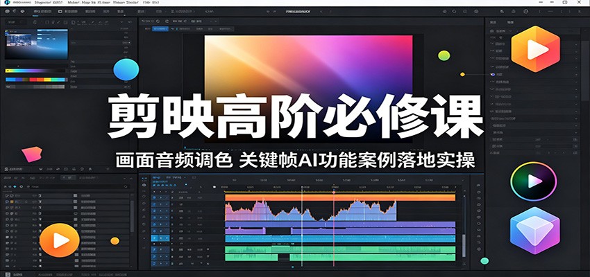 剪映高阶必修课：画面音频调色，关键帧AI功能案例落地实操-铜臭网