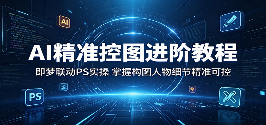 AI精准控图进阶教程：即梦联动PS实操，掌握构图人物细节精准可控-铜臭网
