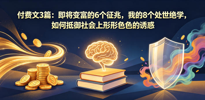 付费文3篇:即将变富的6个征兆,我的8个处世绝学,如何抵御社会上形形色色的诱惑-铜臭网